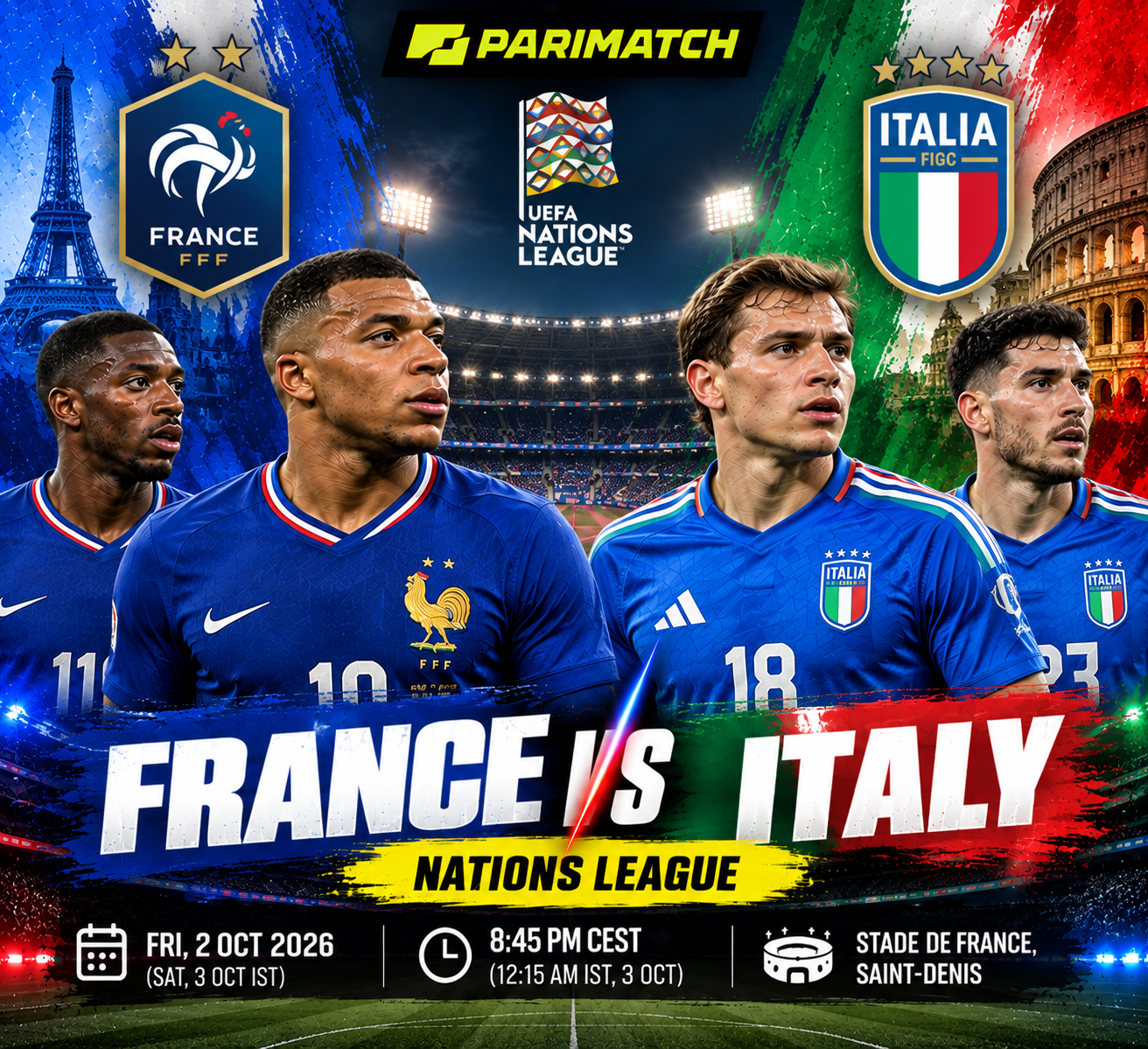 France vs Italy Nations League on 3rd October: What to Expect